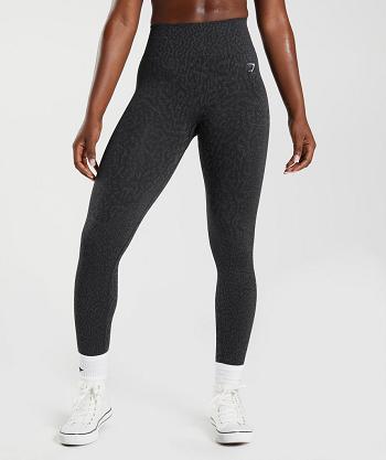 Gymshark Adapt Animal Seamless Ženske Tajice Crne | HR 4057GSO